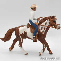 Schleich Hevonen, varusteet ja Cowboy ratsastaja - Second Hand