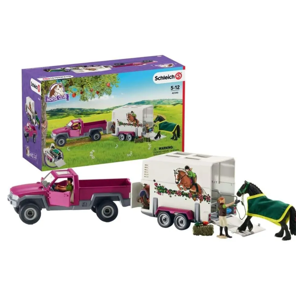 Schleich 42346 hevostraileri ja auto
