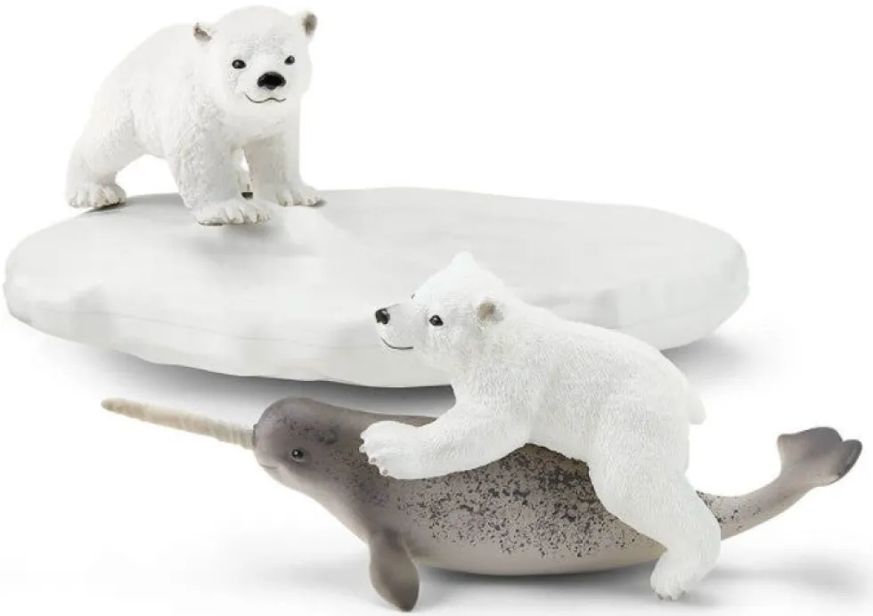 Schleich Jääkarhu pennut ja Sarvivalaan poikanen 42531