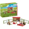 Schleich 72160 Kaninkoppi, Sarah tyttö ja eläin poikaset