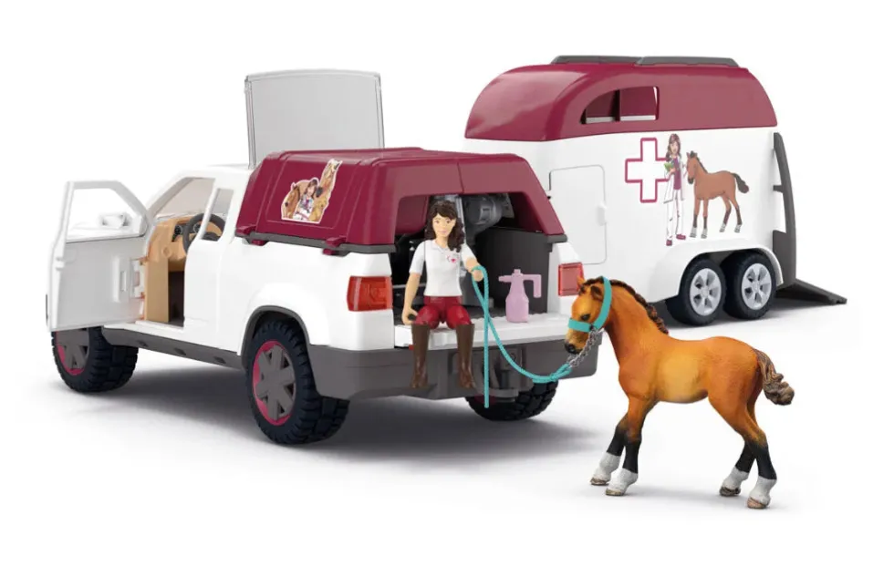 Schleich 42704 Lääkäriauto ja hevos traileri