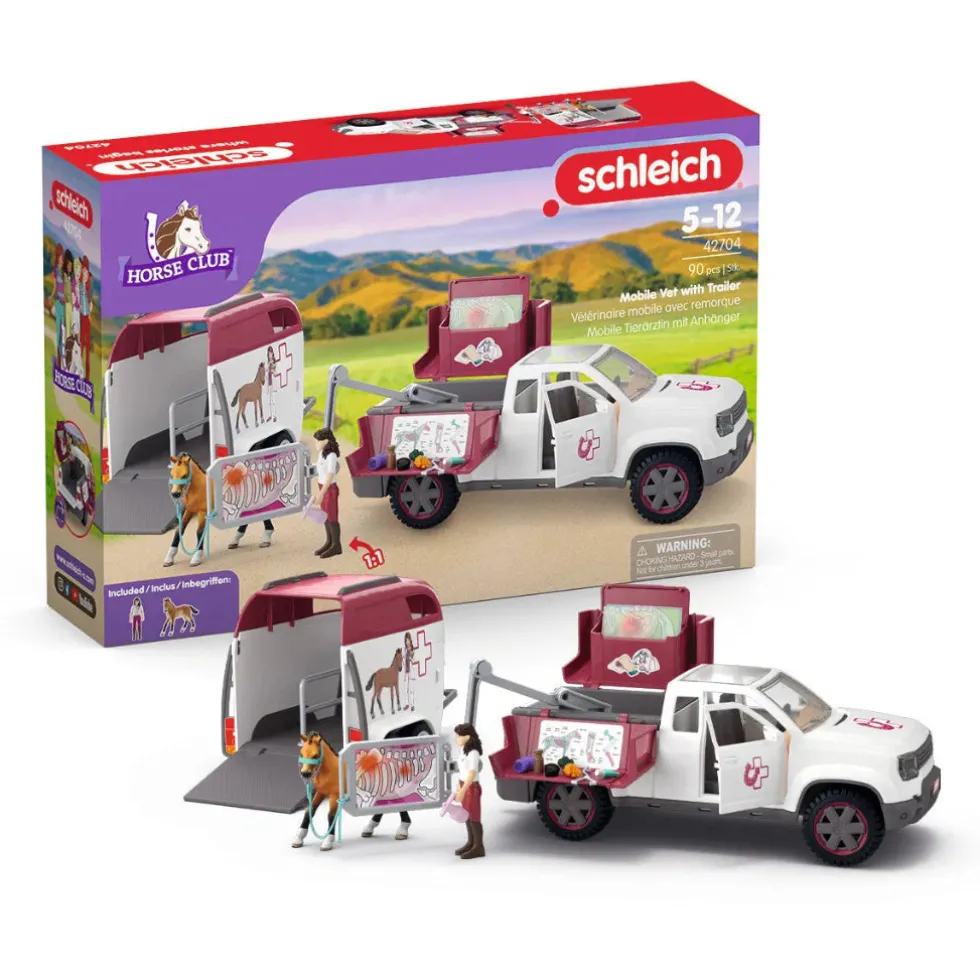 Schleich 42704 Lääkäriauto ja hevos traileri
