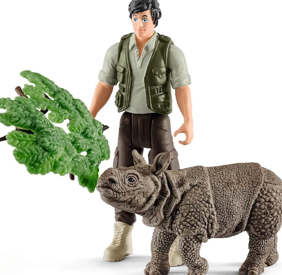 Schleich 42428 Luonnonsuojelija ja sarvikuono