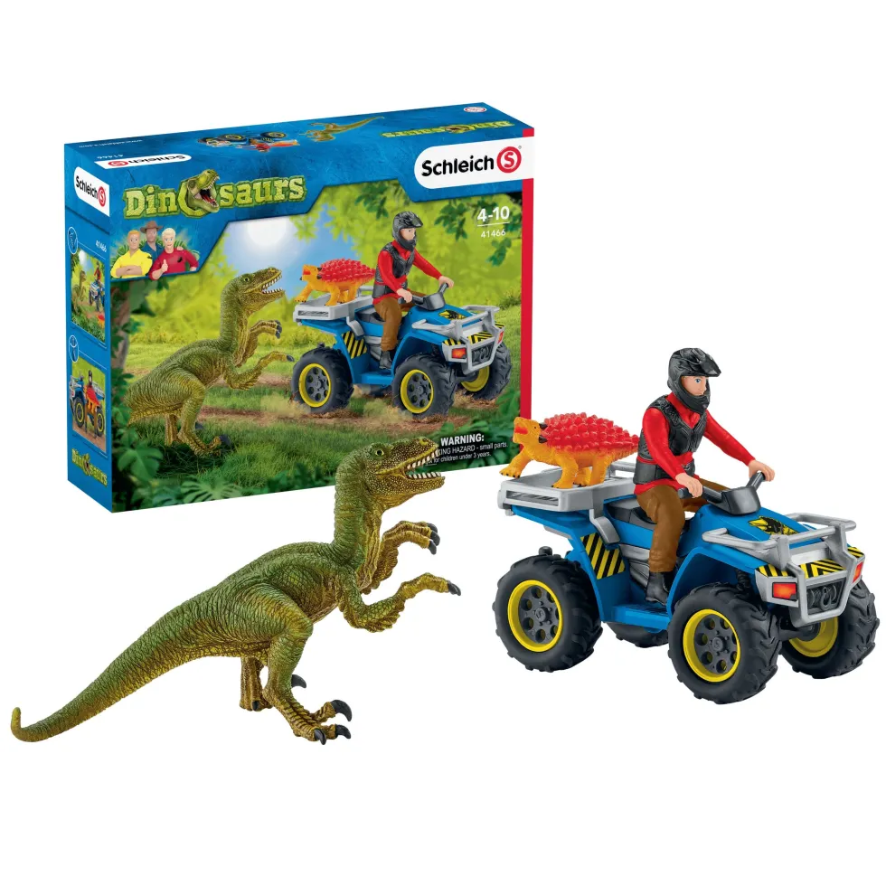 Schleich 41466 Pako Velociraptorilta mönkijällä