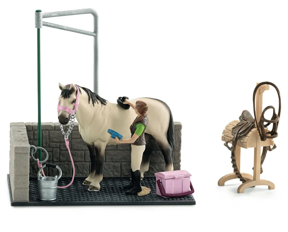 Schleich 42104 Pesupaikka ja hoitaja - Erikoiserä!