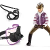 Schleich poni ratsastaja, satula ja suitset - Erikoiserä!