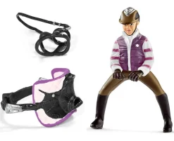 Schleich poni ratsastaja, satula ja suitset - Erikoiserä!