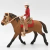 Schleich Quarter hevonen, Cowgirl ratsastaja ja varusteet 42112 - Second Hand