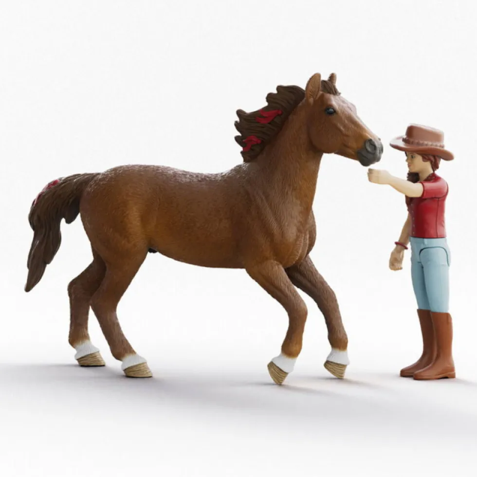 Schleich 42711 ratsastaja Hannah & Cayenne hevonen + varusteet