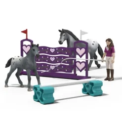 Schleich 42776 ratsastaja Lisan kilparatsastus setti