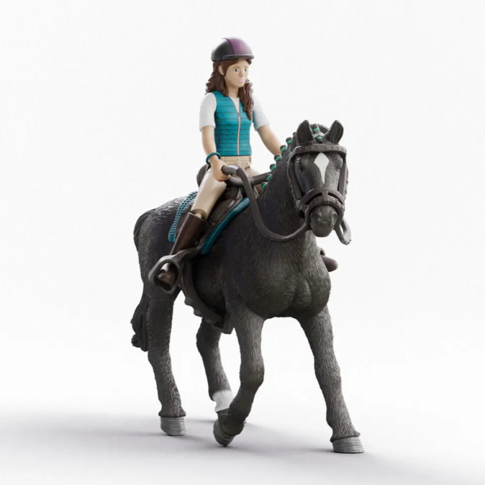 Schleich 42712 ratsastaja Lisa & Storm hevonen + varusteet