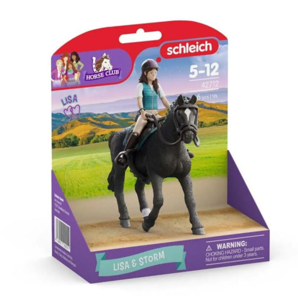 Schleich 42712 ratsastaja Lisa & Storm hevonen + varusteet