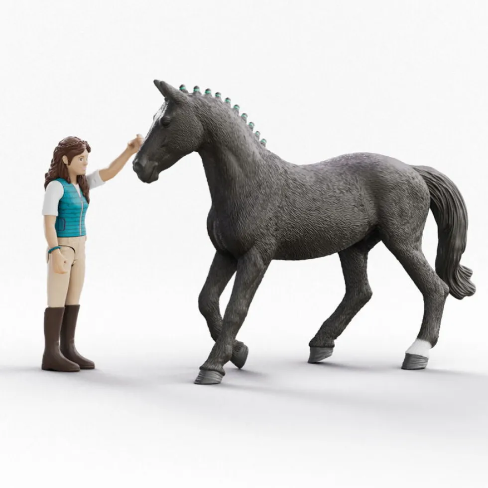 Schleich 42712 ratsastaja Lisa & Storm hevonen + varusteet