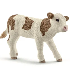 Schleich 13802 ruskea/valkoinen vasikka