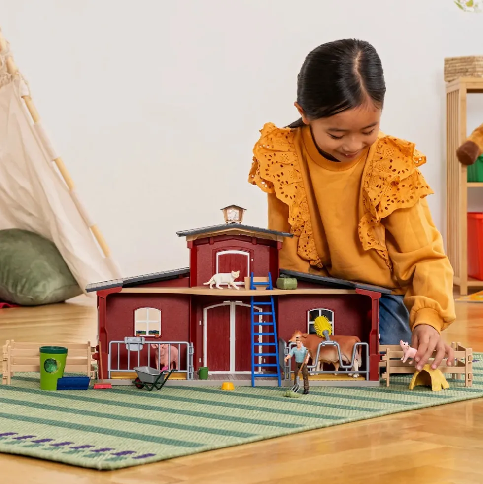 Schleich 42606 suuri Navetta eläimineen ja hoitajineen - Pakkaus viallinen!