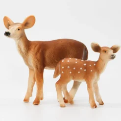 Schleich Valkohäntäpeura 14254 ja vasa 14256 - Second Hand