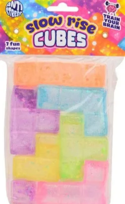 Slow rise Glitter Cubes puristelu fidget lelu, 7 osaa