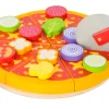 Small Foot puinen Pizza leikkiruoka setti