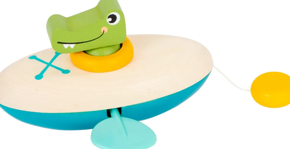 Small Foot vedettävä Vesilelu - Krokotiili kanootissa