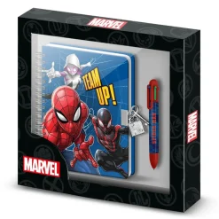 Spiderman lukollinen Päiväkirja ja 6-väri kynä