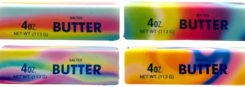 Squeeze Butter Rainbow Voi fidget stressi lelu