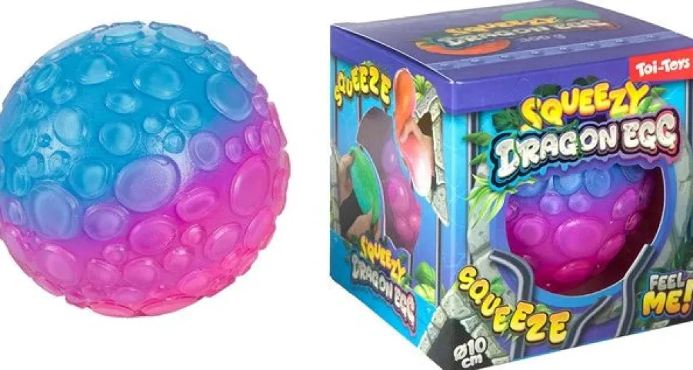 Squeezy Dragon Egg Ball yllätys puristelu lelu 1kpl