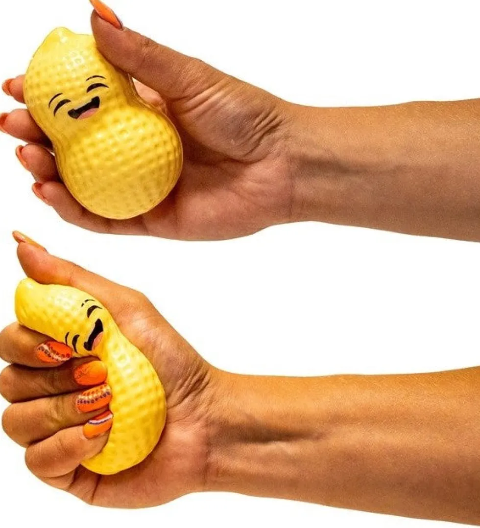 Squeezy Peanut maapähkinä puristeltava Stressi fidget lelu