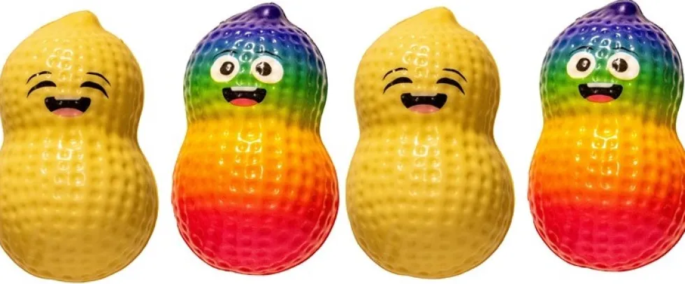 Squeezy Peanut maapähkinä puristeltava Stressi fidget lelu