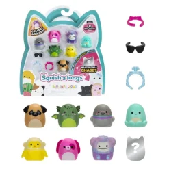 Squish-a-longs 2,5cm hahmo 8kpl pakkaus