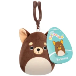 Squishmallows Barkevina Chihuahua Clip on maskotti 9cm