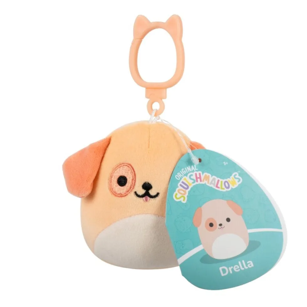 Squishmallows Drella Koira Clip on maskotti 9cm