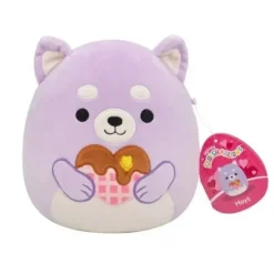 Squishmallows Valentine Hoyt Shiba Inu koira pehmolelu 19cm