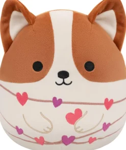 Squishmallows Valentine Reginald Corgi koira pehmolelu 19cm