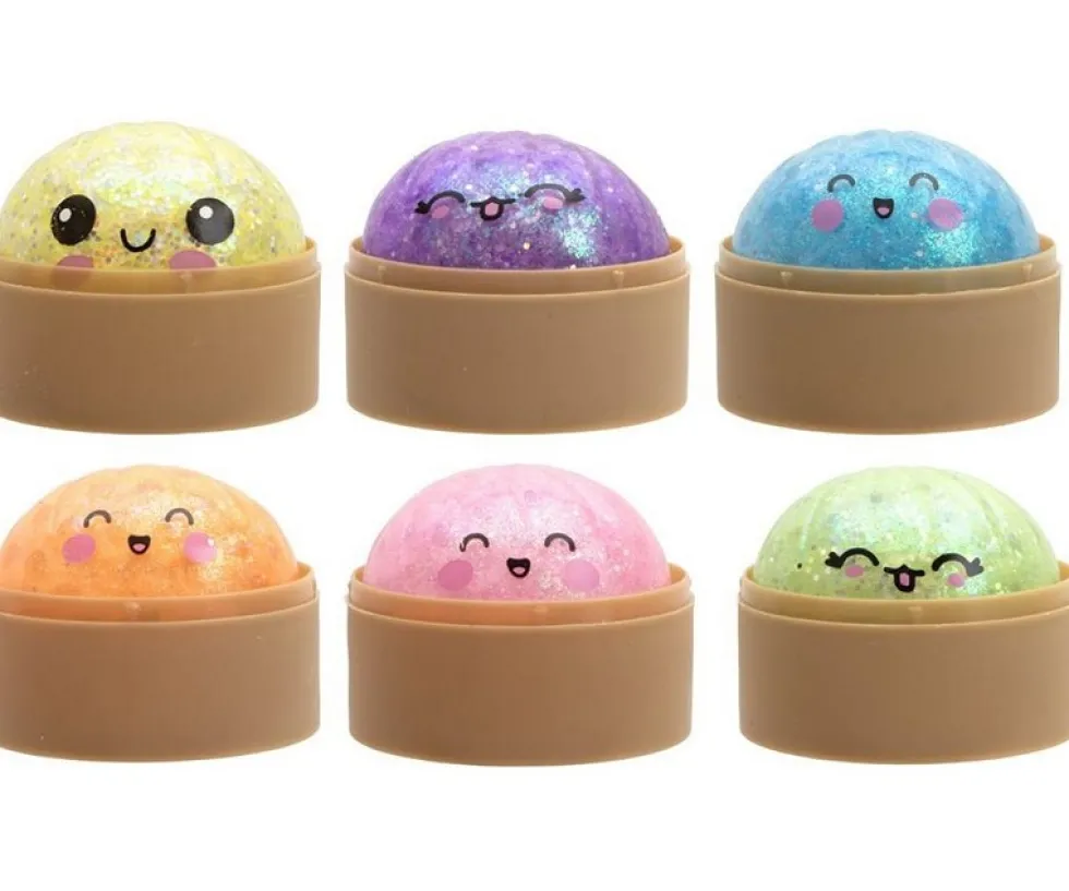 Squishy Dumpling Glitter Beads Edition 5,5cm yllätys fidget