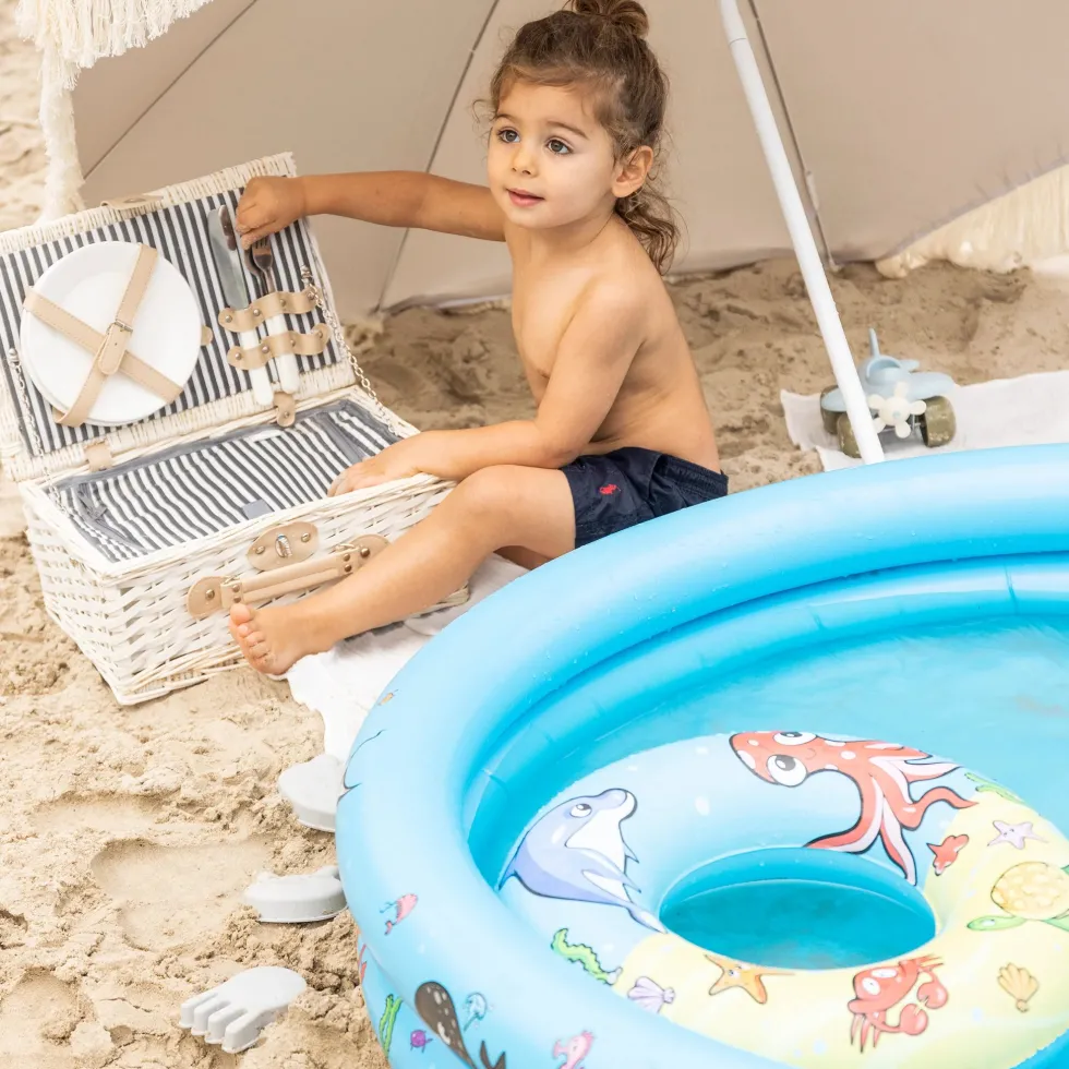 Swim Essentials puhallettava lasten uima-allas 120cm, uimarengas ja pallo