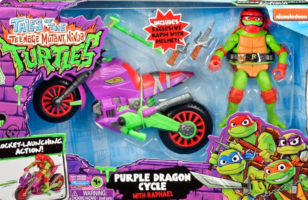 Teenage Mutant Ninja Turtles Dragon moottoripyörä ja Raphael