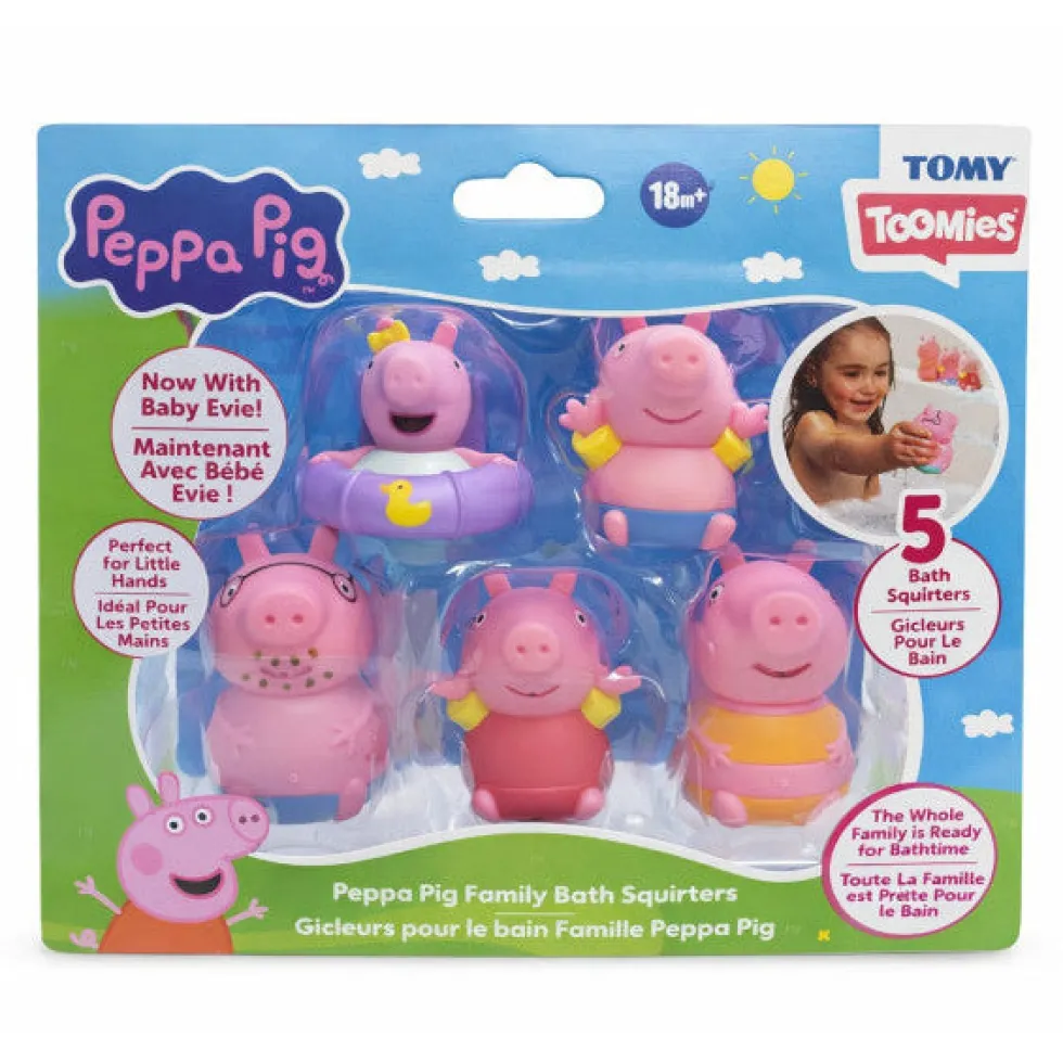 Tomy Toomies Pipsa Possu ja perhe ruiskivat kylpylelut