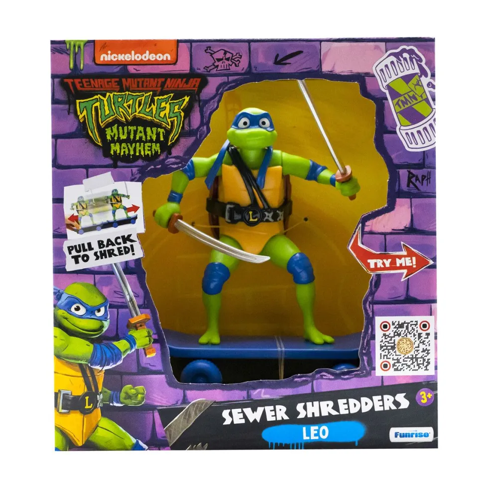 Turtles Sewer Shredders skeittaava Leonardo figuuri